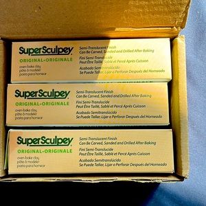 Super Sculpey Original Beige Oven-Bake Clay Ceramic– 1 LB